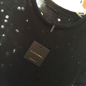 JLuxLabel Black Distressed Bodysuit